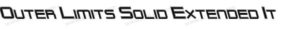 Outer Limits Solid Extended Italic字体转换